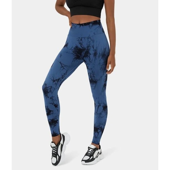 NWT & Bag Halara High Waisted Ruched Butt Lifting Tie Dye Yoga Leggings Size XS - Picture 3 of 16